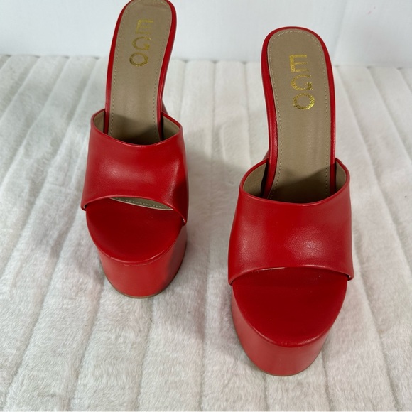 Ego 🧸 Red Funky Platform Heels Sz 5 - Picture 8 of 8